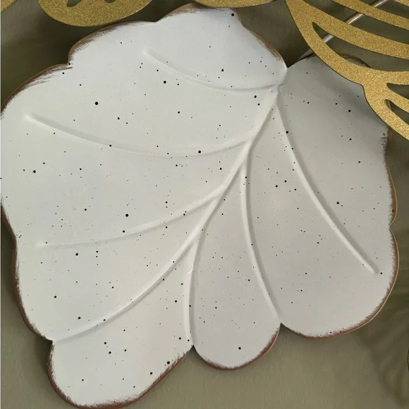 Gold and White Leaf Wall Decor